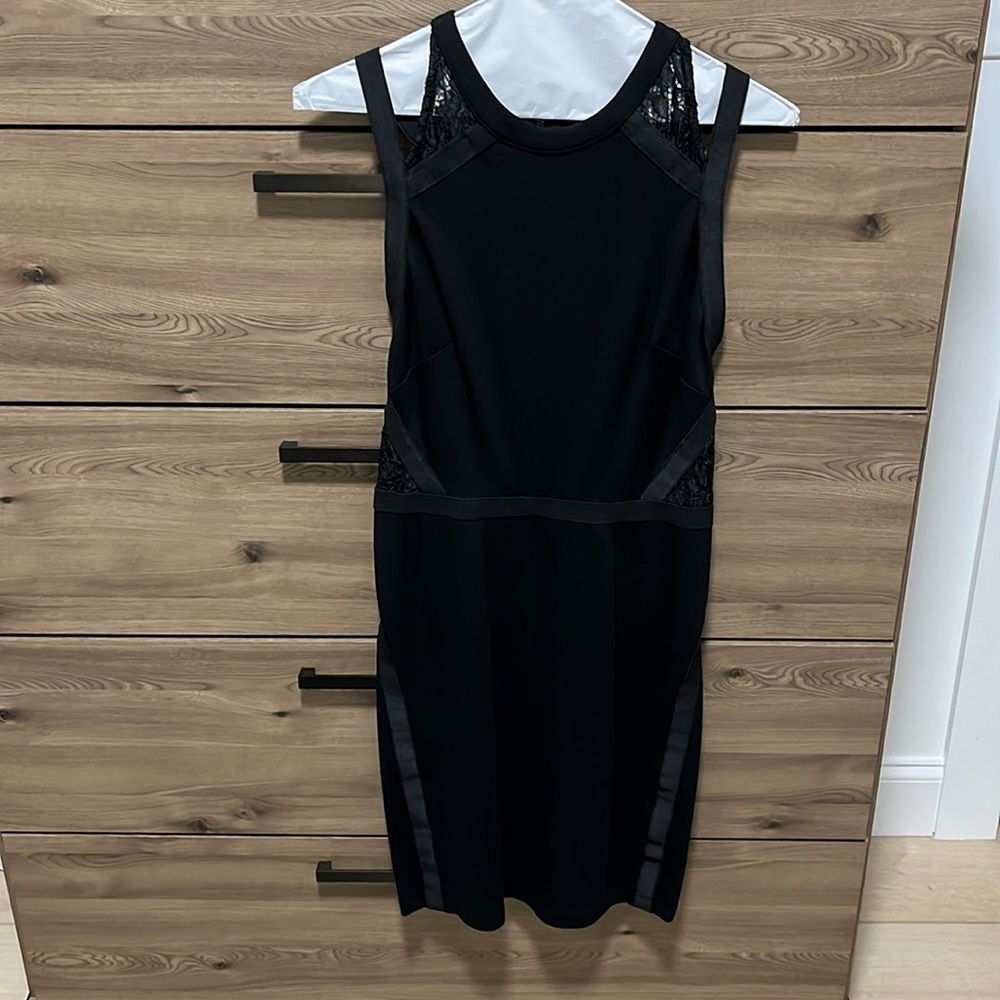 All Saints Dress Lace Back Detail US 6 black